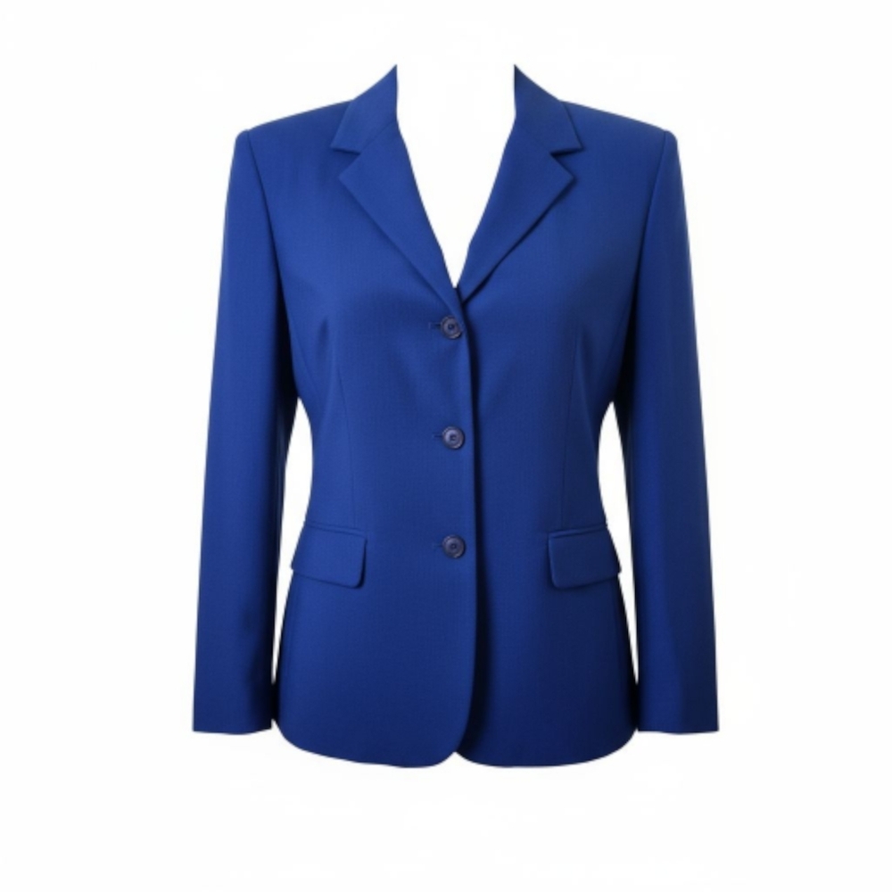 Sag Harbor Royal Blue Wool Blend  Jacket Blazer Office Retro Preppy Career 14P
